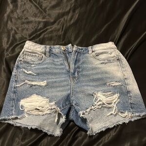 Blue ripped Jean shorts size 4